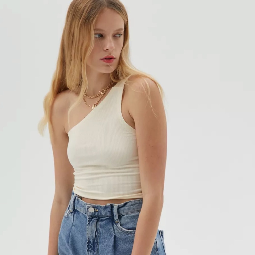 Urban Outfitters One Shoulder Cropped Top